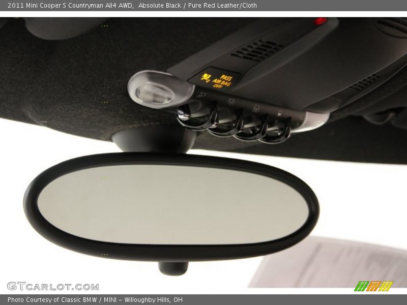 Absolute Black / Pure Red Leather/Cloth 2011 Mini Cooper S Countryman All4 AWD