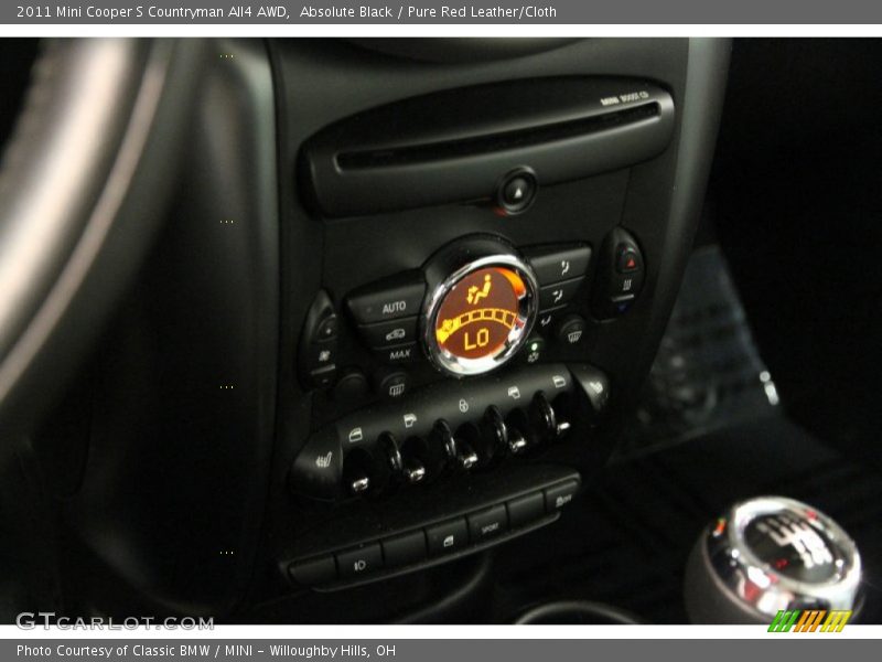 Absolute Black / Pure Red Leather/Cloth 2011 Mini Cooper S Countryman All4 AWD