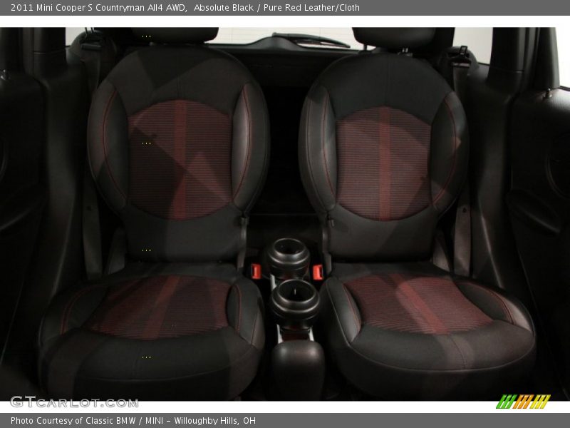 Absolute Black / Pure Red Leather/Cloth 2011 Mini Cooper S Countryman All4 AWD
