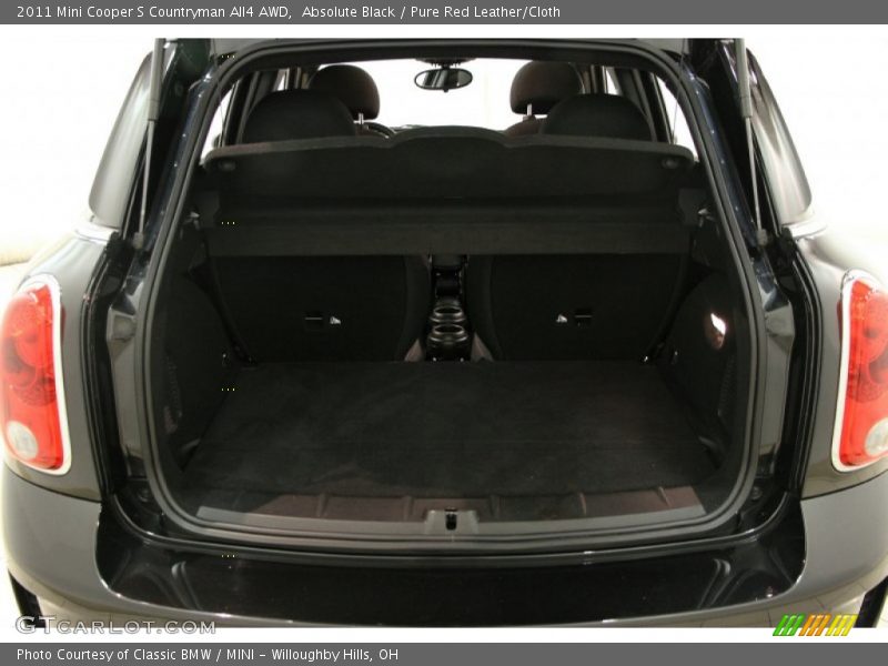 Absolute Black / Pure Red Leather/Cloth 2011 Mini Cooper S Countryman All4 AWD