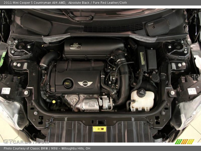 Absolute Black / Pure Red Leather/Cloth 2011 Mini Cooper S Countryman All4 AWD