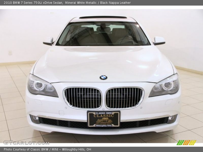 Mineral White Metallic / Black Nappa Leather 2010 BMW 7 Series 750Li xDrive Sedan