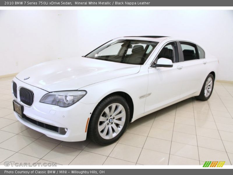 Mineral White Metallic / Black Nappa Leather 2010 BMW 7 Series 750Li xDrive Sedan