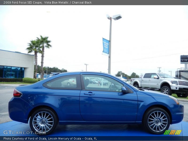 Vista Blue Metallic / Charcoal Black 2009 Ford Focus SES Coupe