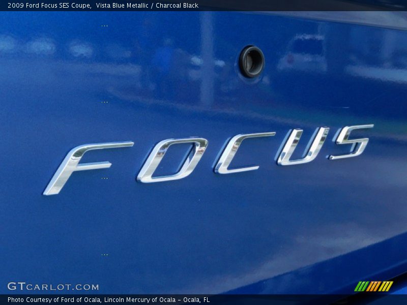 Vista Blue Metallic / Charcoal Black 2009 Ford Focus SES Coupe