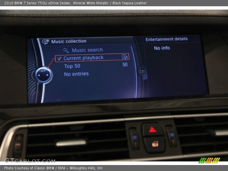 Mineral White Metallic / Black Nappa Leather 2010 BMW 7 Series 750Li xDrive Sedan