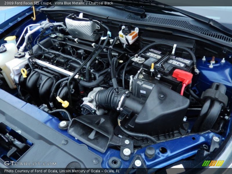 Vista Blue Metallic / Charcoal Black 2009 Ford Focus SES Coupe