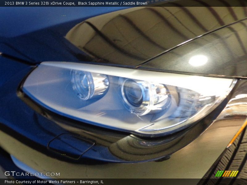 Black Sapphire Metallic / Saddle Brown 2013 BMW 3 Series 328i xDrive Coupe