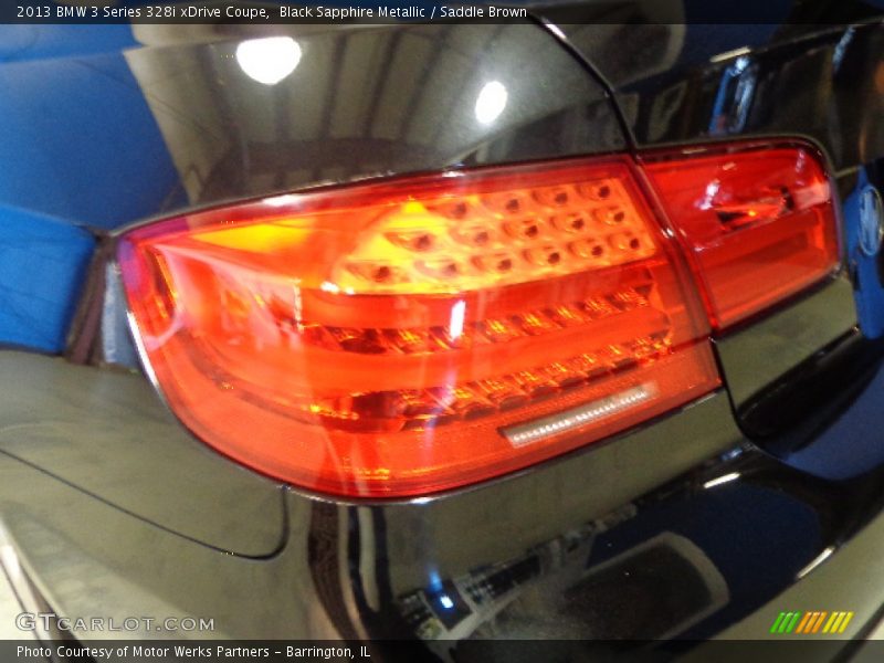 Black Sapphire Metallic / Saddle Brown 2013 BMW 3 Series 328i xDrive Coupe