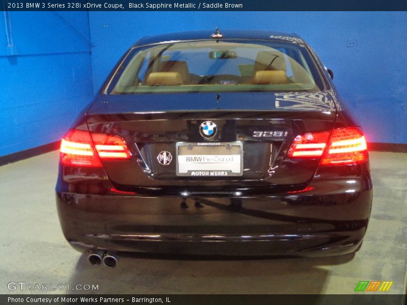 Black Sapphire Metallic / Saddle Brown 2013 BMW 3 Series 328i xDrive Coupe