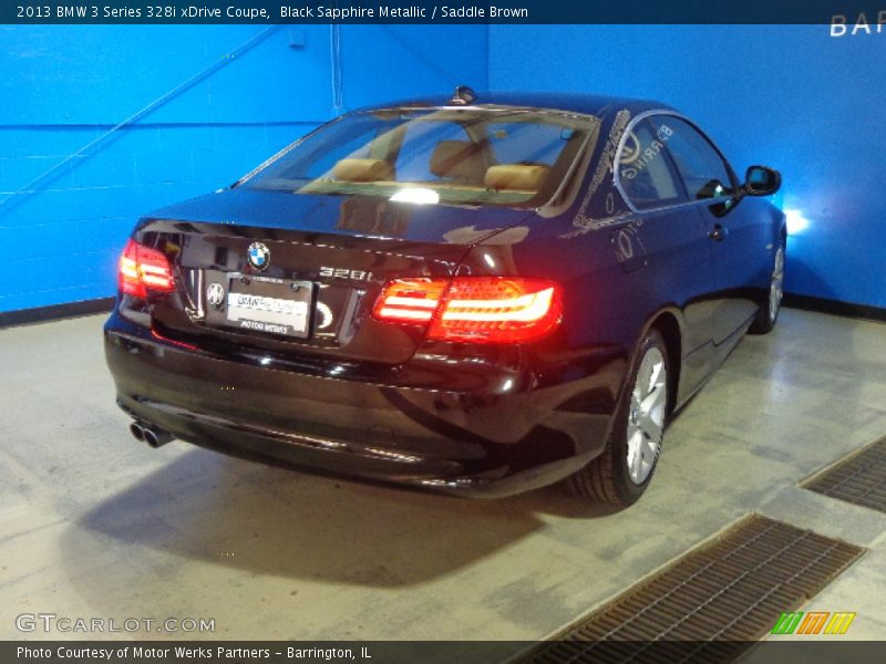 Black Sapphire Metallic / Saddle Brown 2013 BMW 3 Series 328i xDrive Coupe