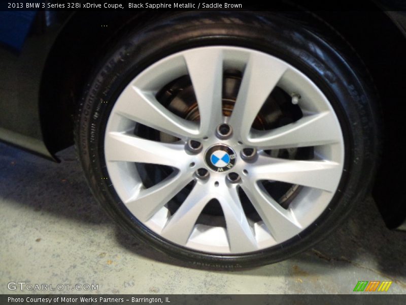 Black Sapphire Metallic / Saddle Brown 2013 BMW 3 Series 328i xDrive Coupe