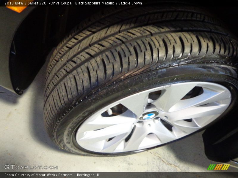 Black Sapphire Metallic / Saddle Brown 2013 BMW 3 Series 328i xDrive Coupe