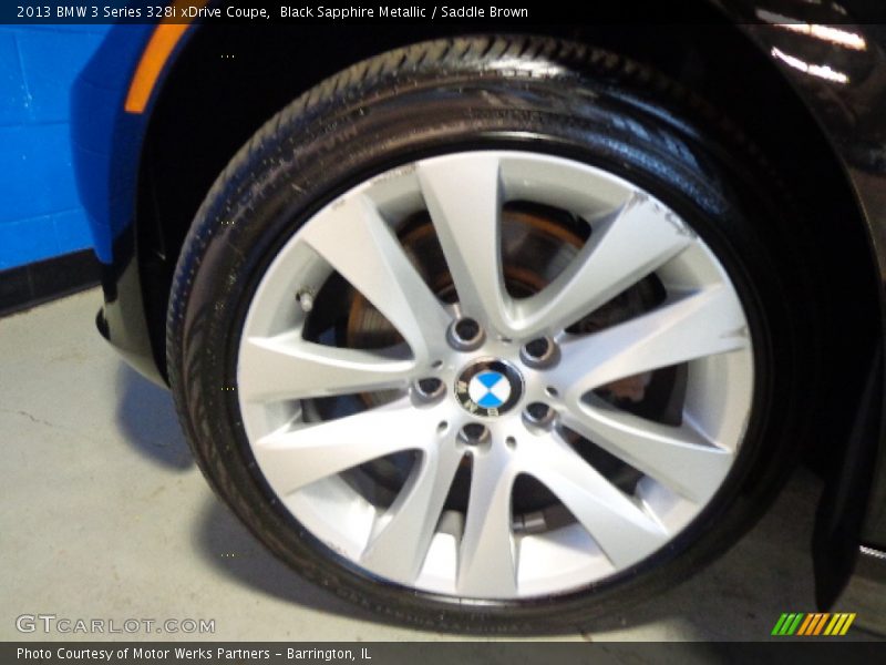 Black Sapphire Metallic / Saddle Brown 2013 BMW 3 Series 328i xDrive Coupe