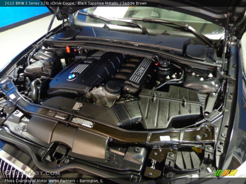 Black Sapphire Metallic / Saddle Brown 2013 BMW 3 Series 328i xDrive Coupe