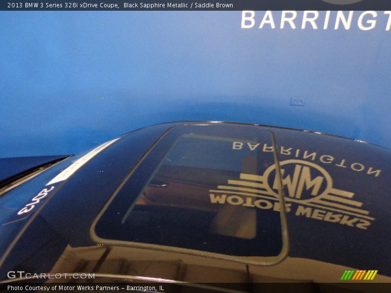Black Sapphire Metallic / Saddle Brown 2013 BMW 3 Series 328i xDrive Coupe
