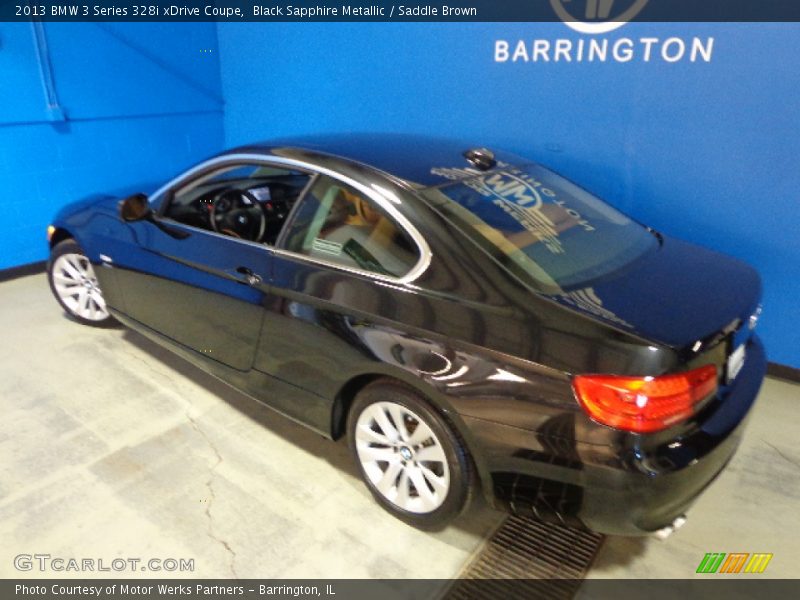 Black Sapphire Metallic / Saddle Brown 2013 BMW 3 Series 328i xDrive Coupe