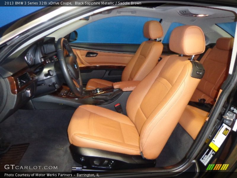 Black Sapphire Metallic / Saddle Brown 2013 BMW 3 Series 328i xDrive Coupe