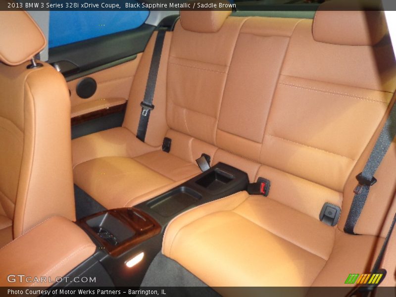 Black Sapphire Metallic / Saddle Brown 2013 BMW 3 Series 328i xDrive Coupe