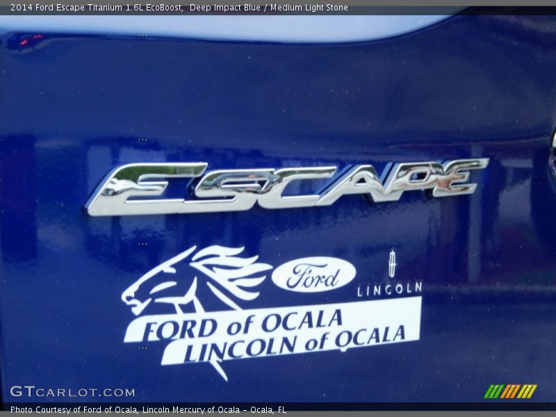 Deep Impact Blue / Medium Light Stone 2014 Ford Escape Titanium 1.6L EcoBoost