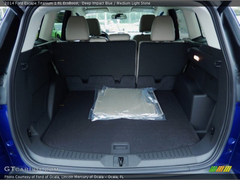 Deep Impact Blue / Medium Light Stone 2014 Ford Escape Titanium 1.6L EcoBoost