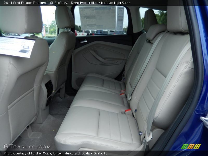Deep Impact Blue / Medium Light Stone 2014 Ford Escape Titanium 1.6L EcoBoost