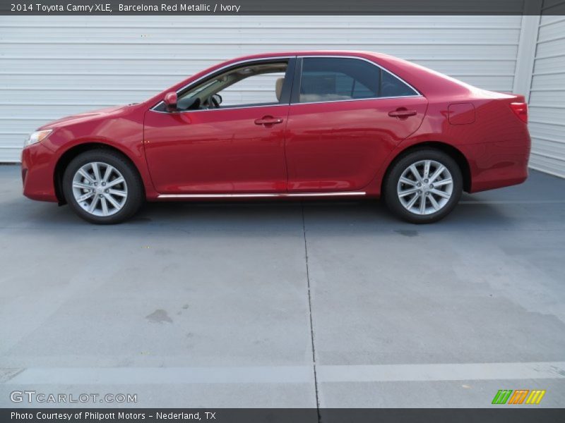 Barcelona Red Metallic / Ivory 2014 Toyota Camry XLE