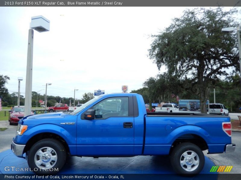 Blue Flame Metallic / Steel Gray 2013 Ford F150 XLT Regular Cab