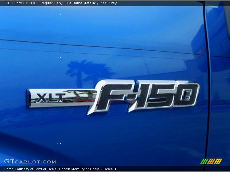 Blue Flame Metallic / Steel Gray 2013 Ford F150 XLT Regular Cab