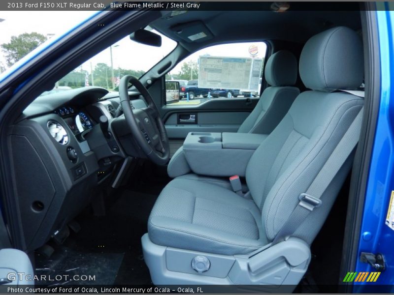 Blue Flame Metallic / Steel Gray 2013 Ford F150 XLT Regular Cab
