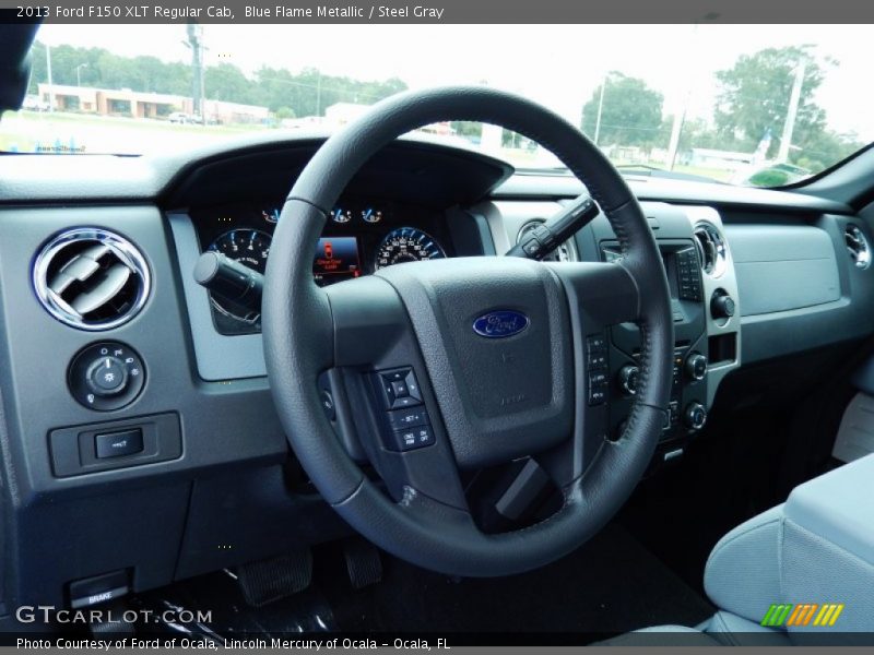 Blue Flame Metallic / Steel Gray 2013 Ford F150 XLT Regular Cab