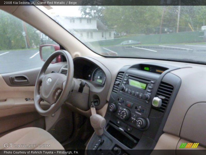 Claret Red Metallic / Beige 2008 Kia Sedona LX