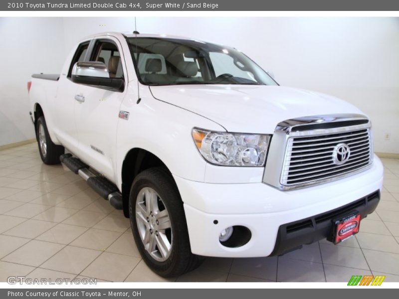Super White / Sand Beige 2010 Toyota Tundra Limited Double Cab 4x4