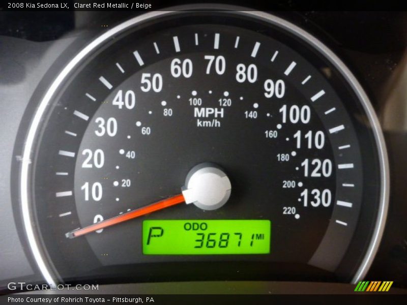 Claret Red Metallic / Beige 2008 Kia Sedona LX