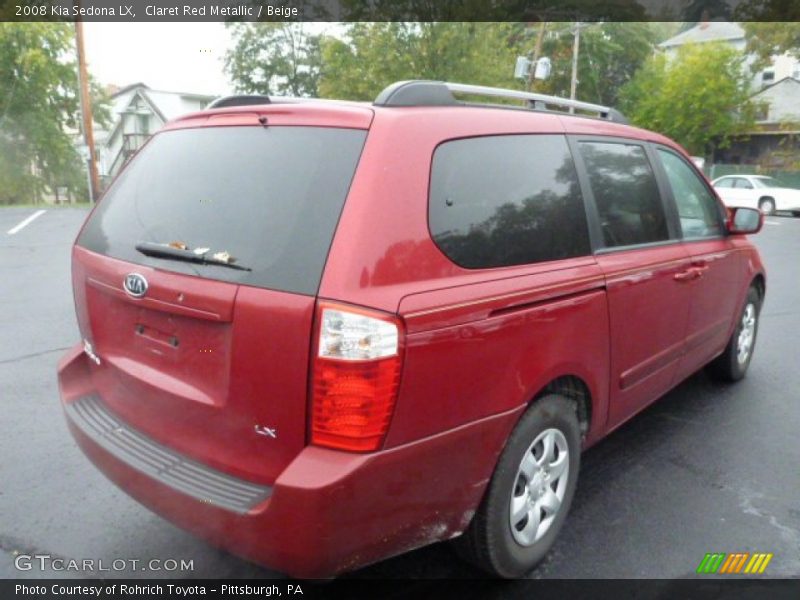 Claret Red Metallic / Beige 2008 Kia Sedona LX