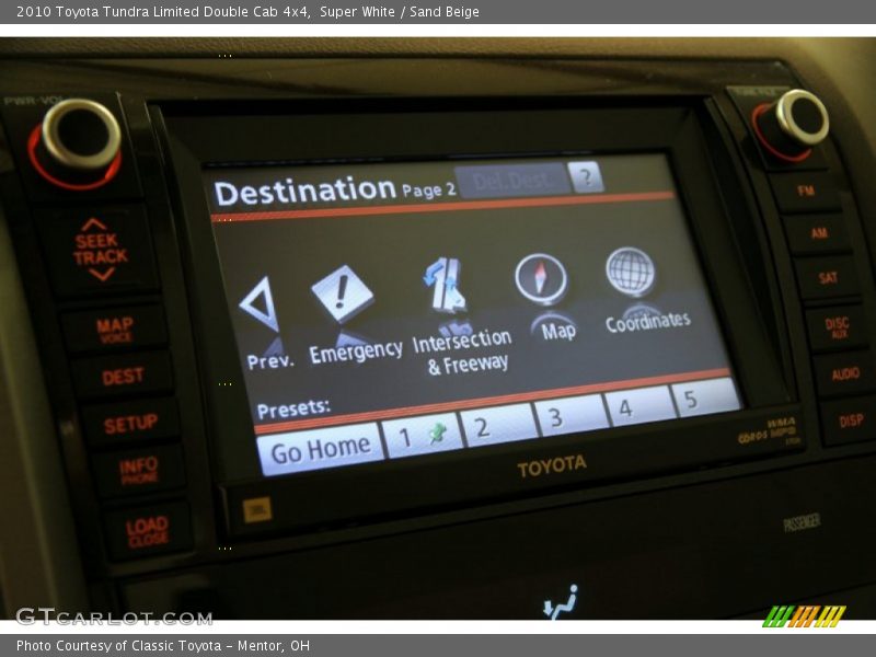 Super White / Sand Beige 2010 Toyota Tundra Limited Double Cab 4x4