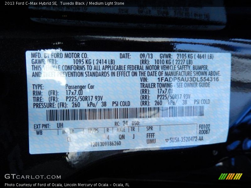 Tuxedo Black / Medium Light Stone 2013 Ford C-Max Hybrid SE