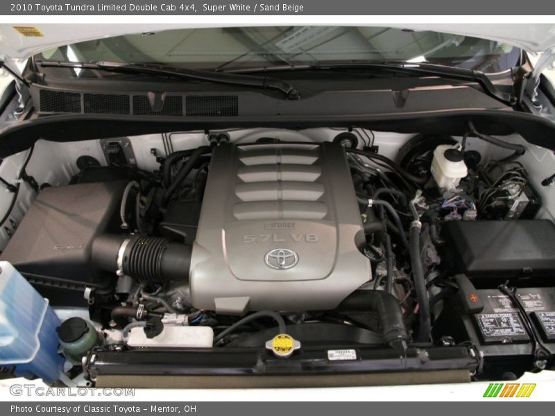 Super White / Sand Beige 2010 Toyota Tundra Limited Double Cab 4x4