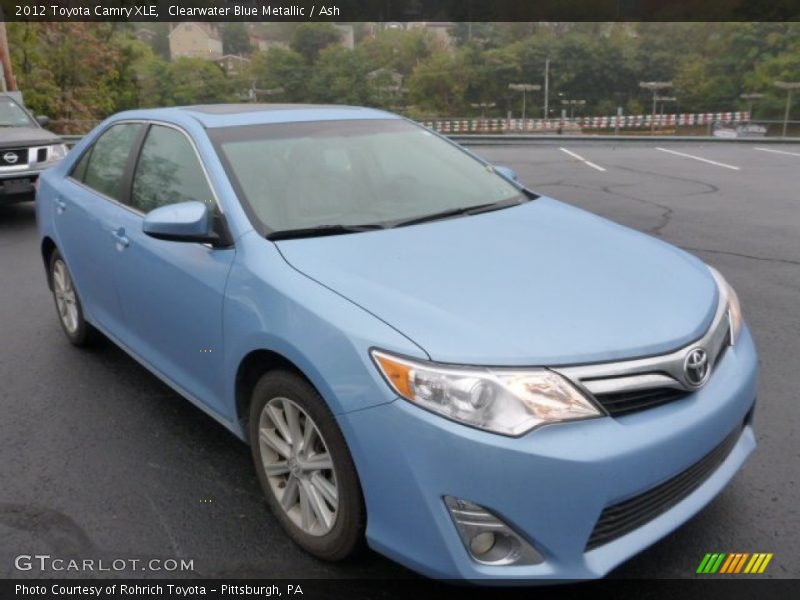 Clearwater Blue Metallic / Ash 2012 Toyota Camry XLE