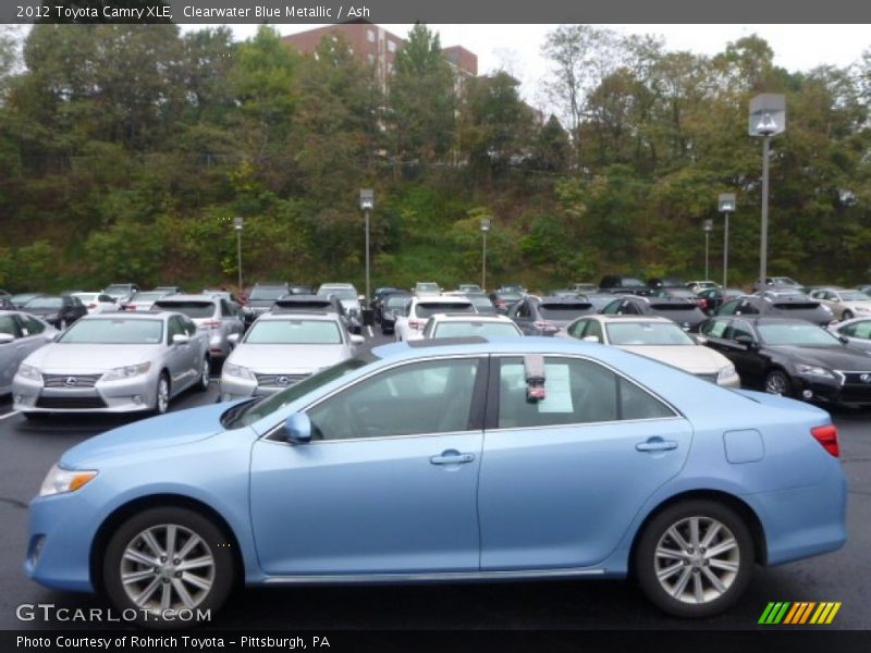 Clearwater Blue Metallic / Ash 2012 Toyota Camry XLE