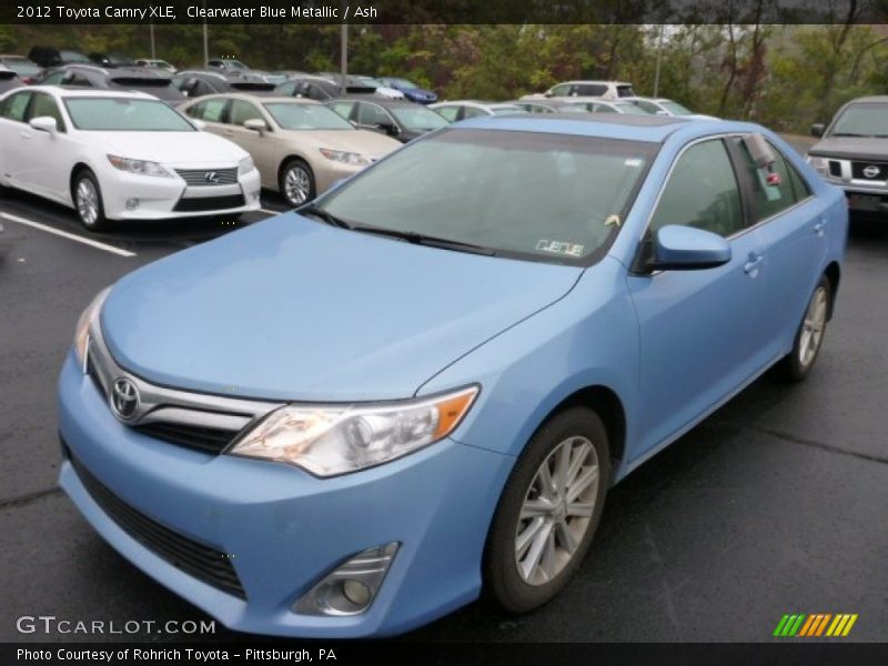 Clearwater Blue Metallic / Ash 2012 Toyota Camry XLE
