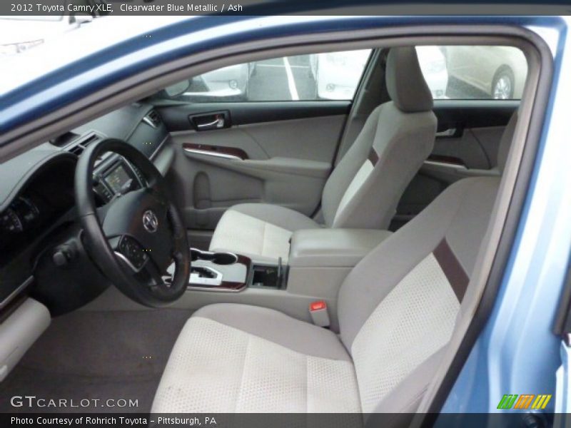 Clearwater Blue Metallic / Ash 2012 Toyota Camry XLE