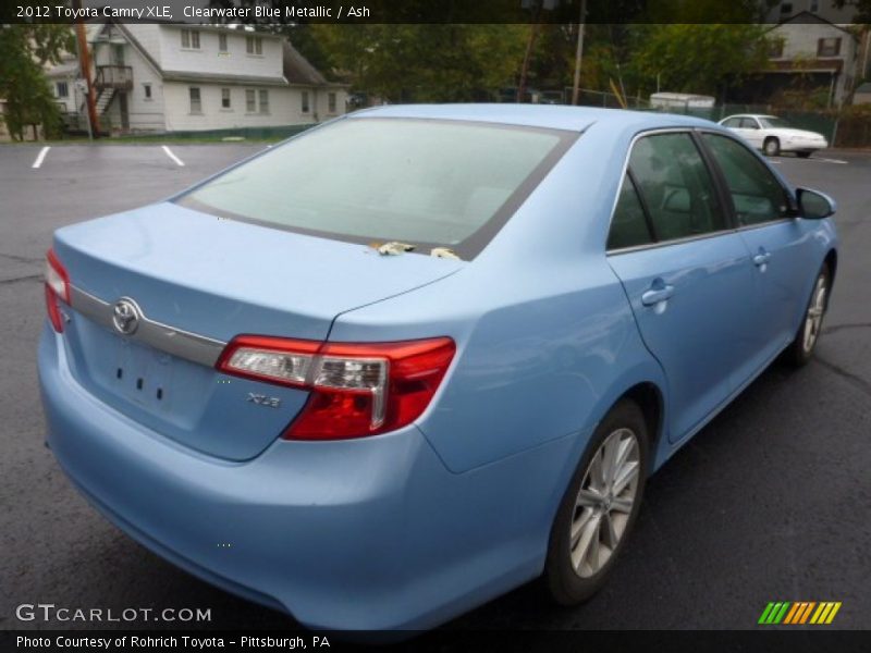 Clearwater Blue Metallic / Ash 2012 Toyota Camry XLE