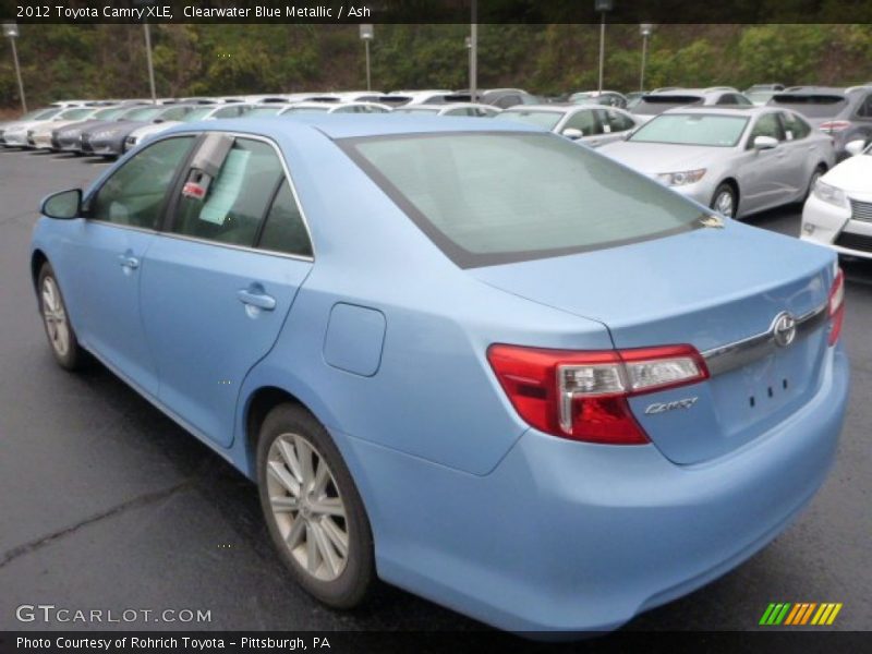Clearwater Blue Metallic / Ash 2012 Toyota Camry XLE