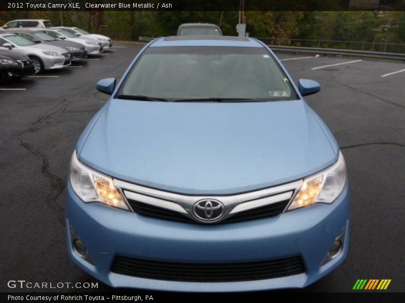 Clearwater Blue Metallic / Ash 2012 Toyota Camry XLE