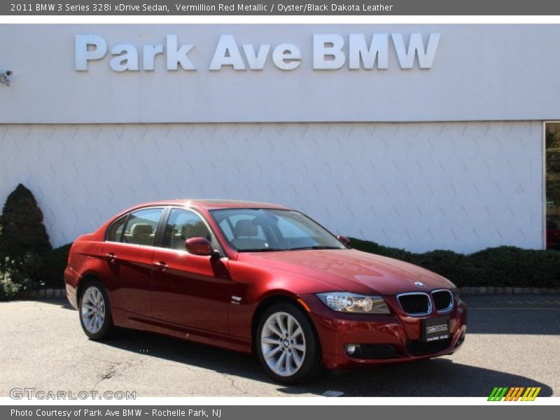 Vermillion Red Metallic / Oyster/Black Dakota Leather 2011 BMW 3 Series 328i xDrive Sedan