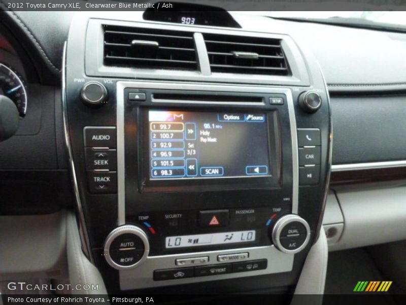 Clearwater Blue Metallic / Ash 2012 Toyota Camry XLE