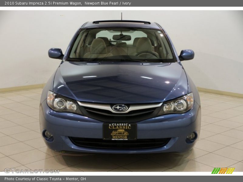 Newport Blue Pearl / Ivory 2010 Subaru Impreza 2.5i Premium Wagon