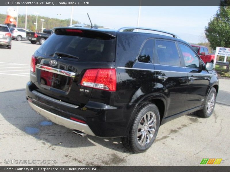 Ebony Black / Black 2013 Kia Sorento SX V6 AWD