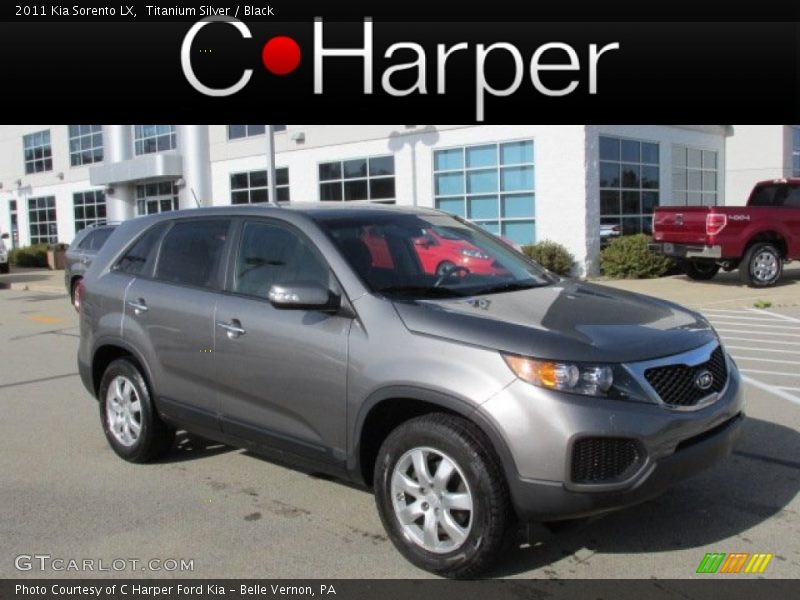 Titanium Silver / Black 2011 Kia Sorento LX
